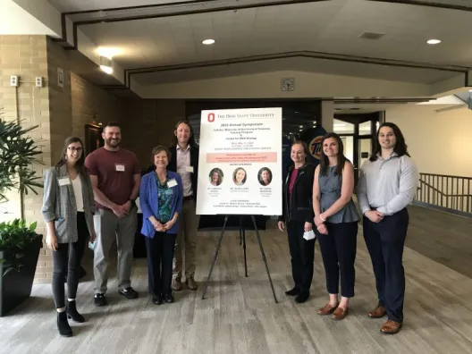 Dr. Julius Lucks and Dr. Sarah Woodson with students